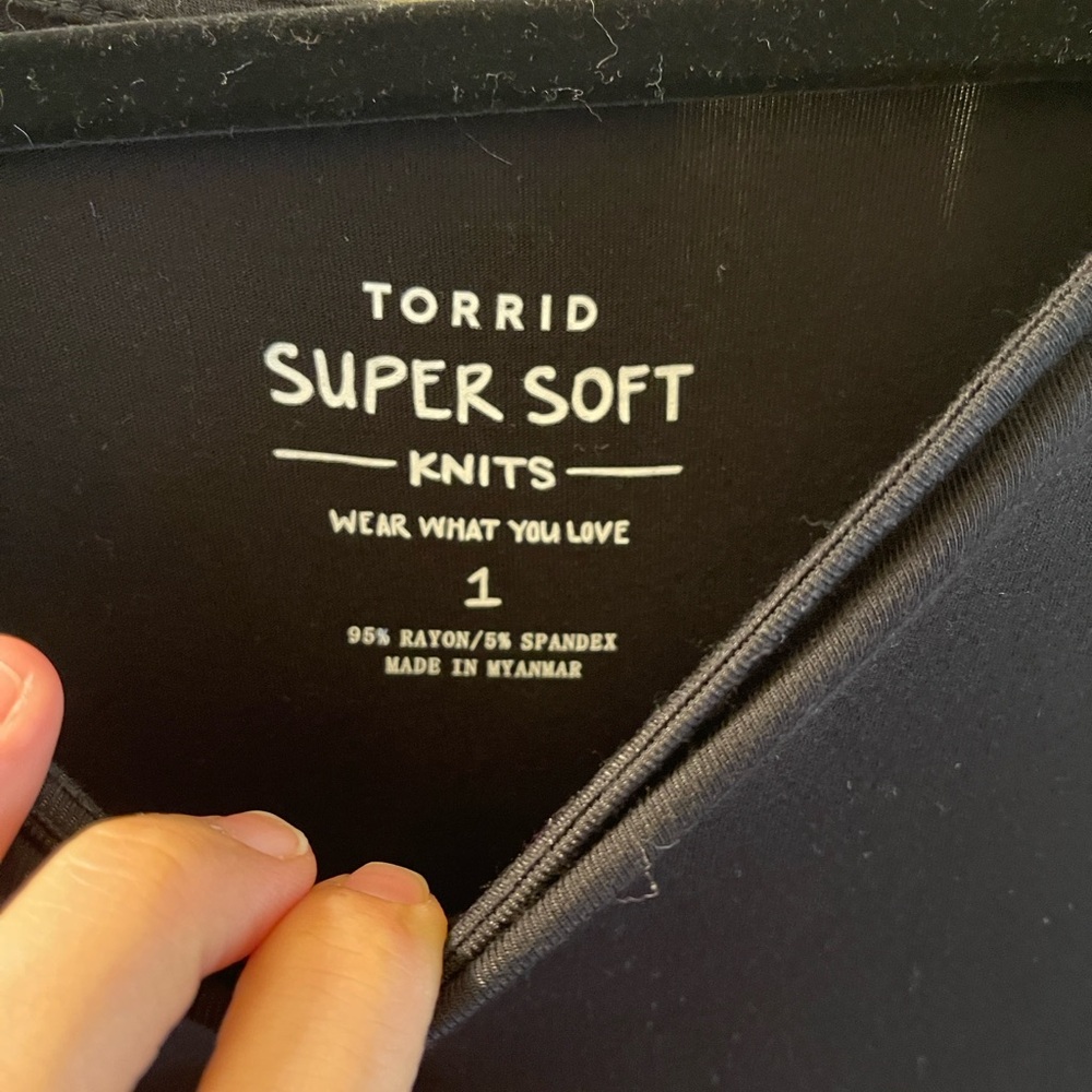 Torrid Super Soft Black Dress Knit Top